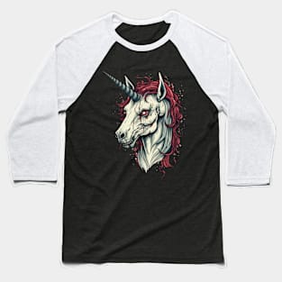 Creepy Unicorn Baseball T-Shirt